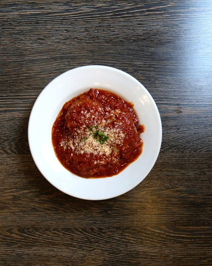 Meatballs in marinara with parmesan