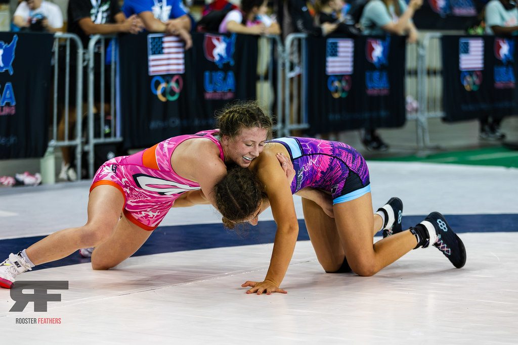 Wrestlers on the mat
